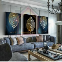 Set of 3 mirrored wall paintings